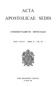 Acta Apostolicae Sedis