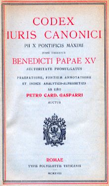  Codex Iuris Canonici 1917 